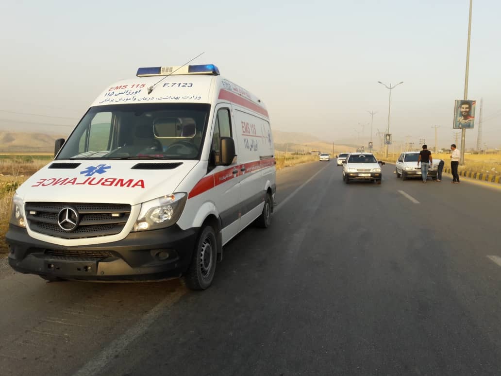 تصادف زنجیره ای در محورگچساران - شیراز