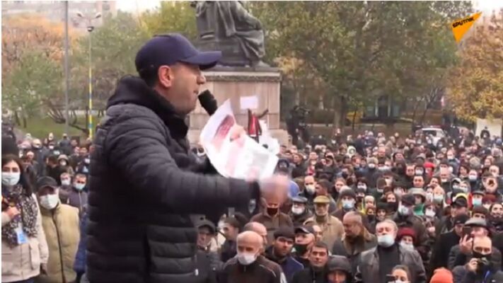 اعتراضات برای برکناری پاشینیان در ارمنستان