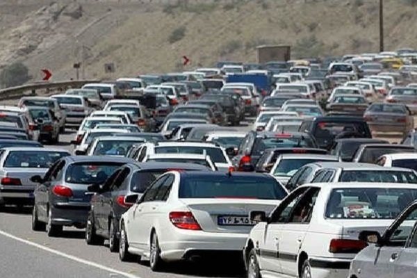 ترافیک سنگین در محور بومهن - تهران