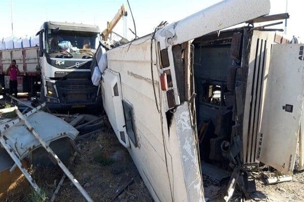 فیلم/ علت اصلی تصادف اتوبوس در دهشیر مشخص شد