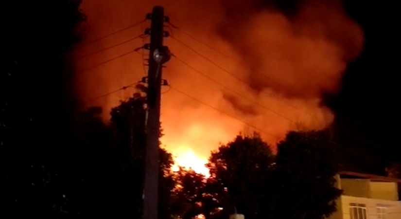 آتش‌سوزی گسترده در روستای لانیز کرج