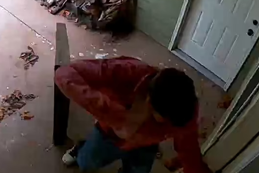 فیلم لحظه حمله مهاجم غریبه به خانه یک زن