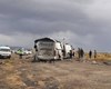 مرگ ۳نفر در واژگونی اتوبوس کرج مشهد در گرمسار