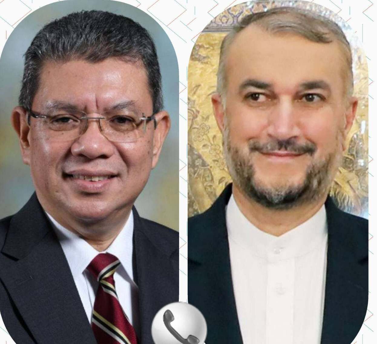 گفتگوی تلفنی دکتر امیرعبداللهیان با وزیر امورخارجه مالزی