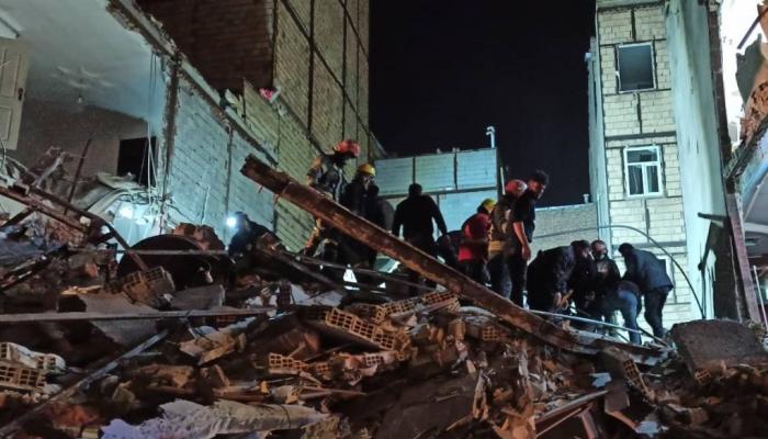 انفجار گاز و فروریختن ساختمان مسکونی در تبریز +ویدیو