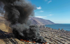   100 خانه در آتش سوزی شیلی سوختند