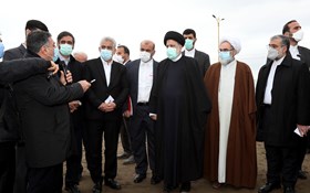  بازدید آیت الله رئیسی از پروژه احداث خط آهن قزوین- رشت- انزلی