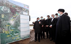   بازدید آیت الله رئیسی از پروژه احداث خط آهن قزوین- رشت- انزلی