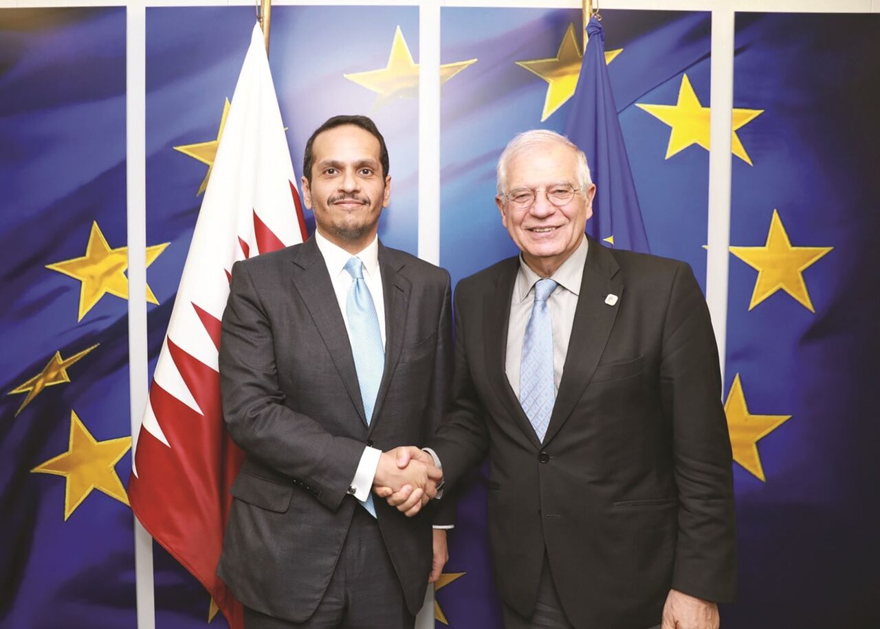 وزیر خارجه قطر درباره مذاکرات هسته ای ایران با جوزف بوریل گفت وگو کرد