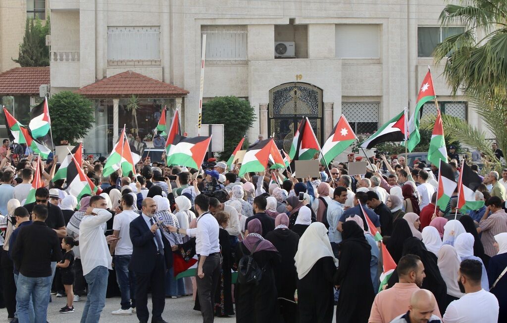 اردنی‌ها در مخالفت با رژیم صهیونیستی به خیابان آمدند